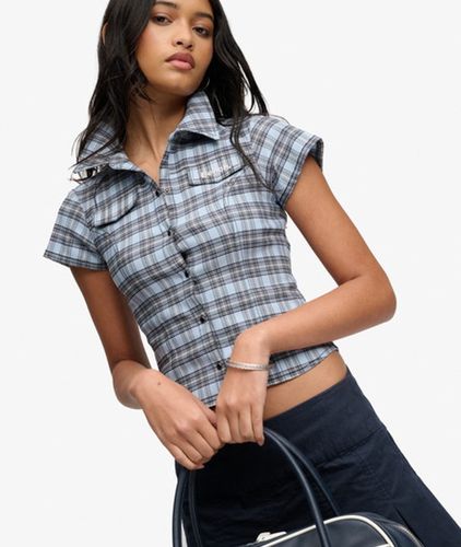 Damen Bench Kariertes Kurzarmhemd mit Schmaler Passform - Größe: XL - Superdry - Modalova