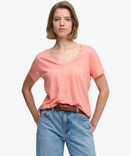 Damen Studios Slub T-shirt mit Stickerei - Größe: 46 - Superdry - Modalova