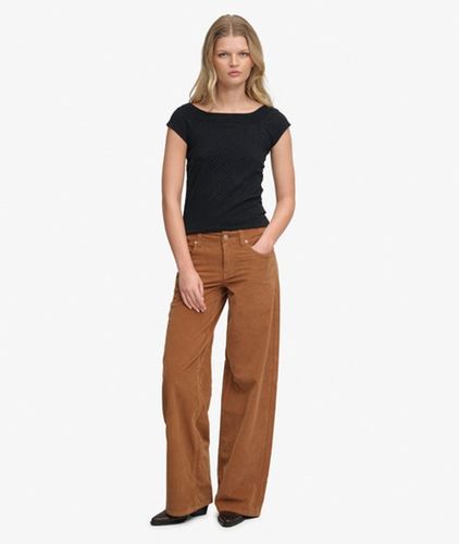 Damen Baggy Cordhose mit Mittlerer Bundhöhe - Größe: 32/30 - Superdry - Modalova