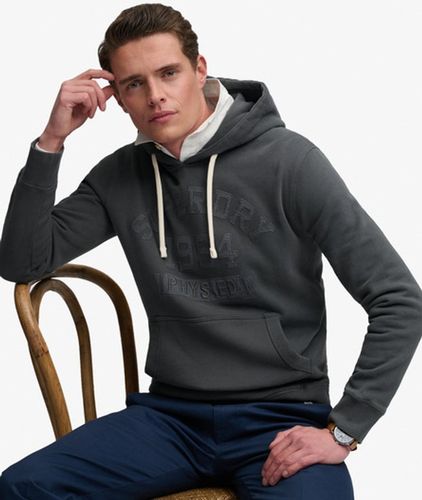 Herren Baumwolle Applique Tonal Kapuzenpullover Lockere Passform, , Größe: S - Superdry - Modalova