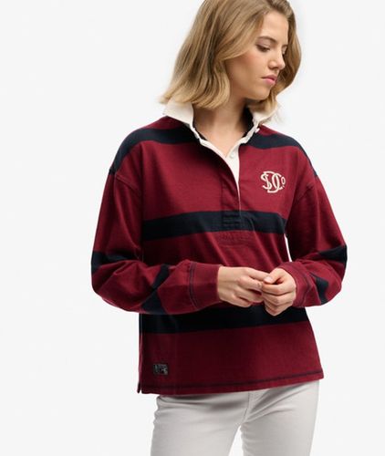 Damen Heritage Stripe Rugby Top OverGrößed-passform - Größe: 34 - Superdry - Modalova