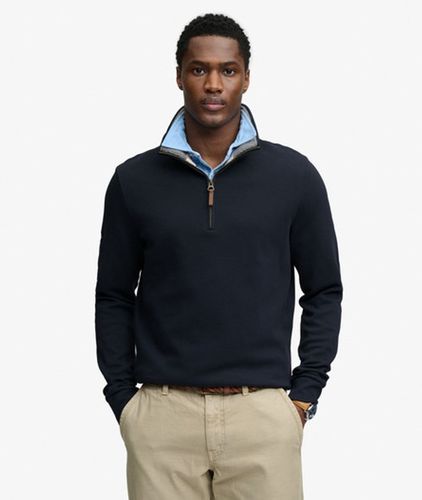 Herren Essential Piqué Pullover mit Reißverschluss - Größe: S - Superdry - Modalova