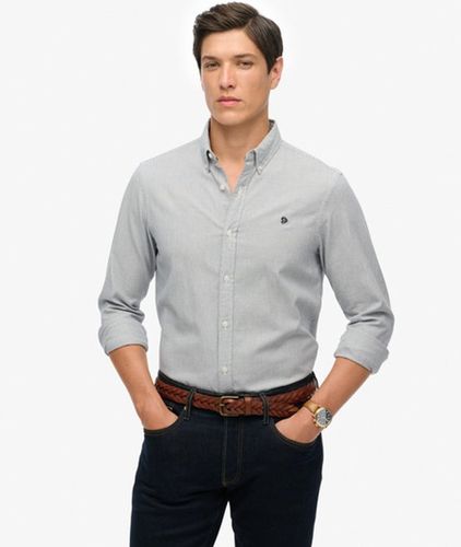 Herren Oxford Langarmhemd mit Lockerer Passform - Größe: L - Superdry - Modalova