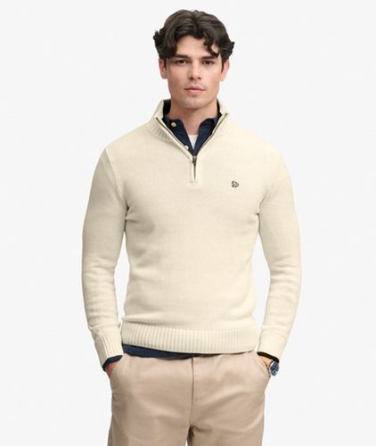 Herren Strickpullover mit Halbreißverschluss und Schmaler Passform - Größe: M - Superdry - Modalova