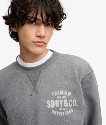 Herren Block Text Rundhals-sweatshirt - Größe: M - Superdry - Modalova