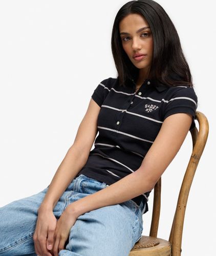 Damen Athletic Essentials Gestreiftes Jersey-poloshirt - Größe: 38 - Superdry - Modalova