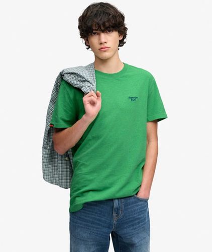Herren Essential Serif Logo T-shirt mit Schmaler Passform - Größe: L - Superdry - Modalova