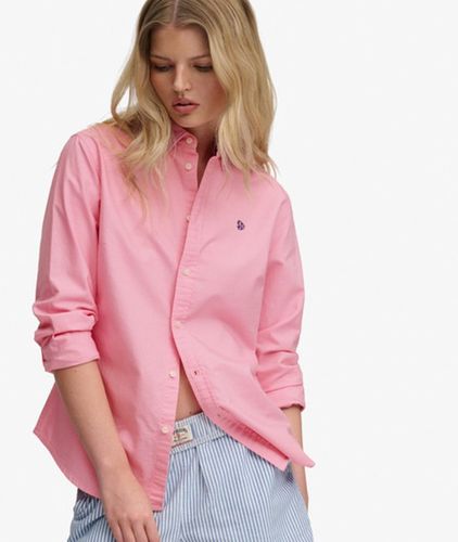 Damen Oxford Langarmhemd mit Schmaler Passform - Größe: 38 - Superdry - Modalova