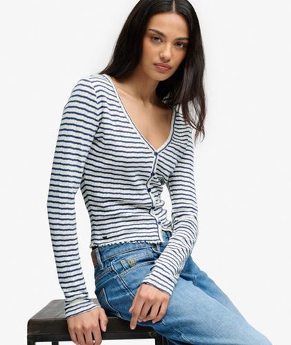 Damen Athletic Essential Pointelle Strickjacke - Größe: 36 - Superdry - Modalova
