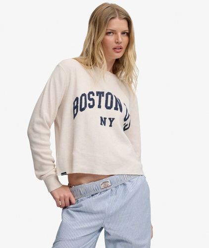 Damen Athletic Essential Langarmshirt mit Grafik - Größe: 44 - Superdry - Modalova