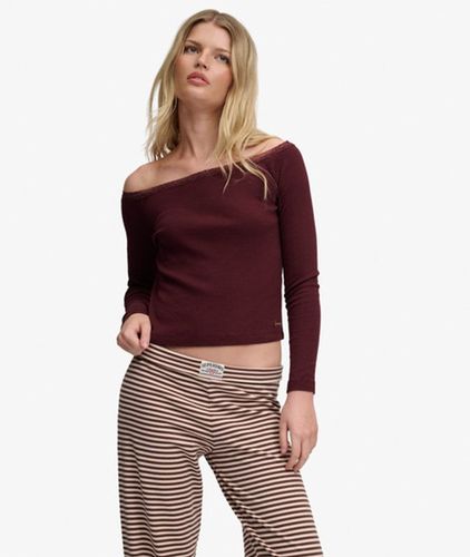 Damen Athletic Essentials Langarmshirt mit Spitze - Größe: 36 - Superdry - Modalova