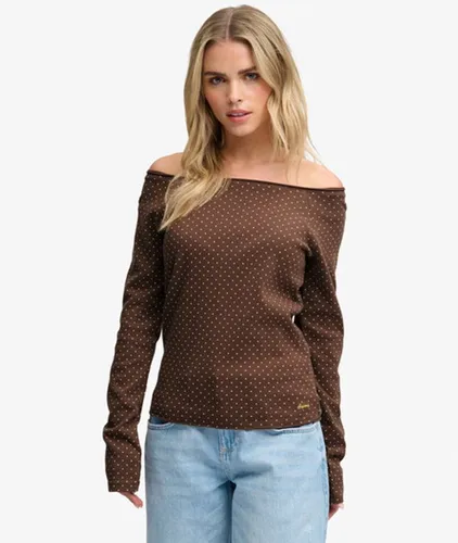Damen Bardot Off-shoulder Top - Größe: 40 - Superdry - Modalova