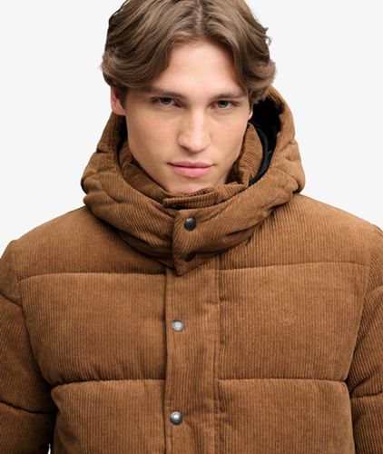 Herren Premium Cord Steppjacke mit Kapuze - Größe: M - Superdry - Modalova