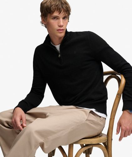 Herren Essential Pullover mit Halbzip Schmale Passform - Größe: S - Superdry - Modalova