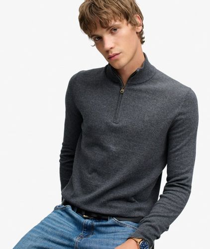 Herren Essential Pullover mit Halbzip Schmale Passform - Größe: Xxl - Superdry - Modalova
