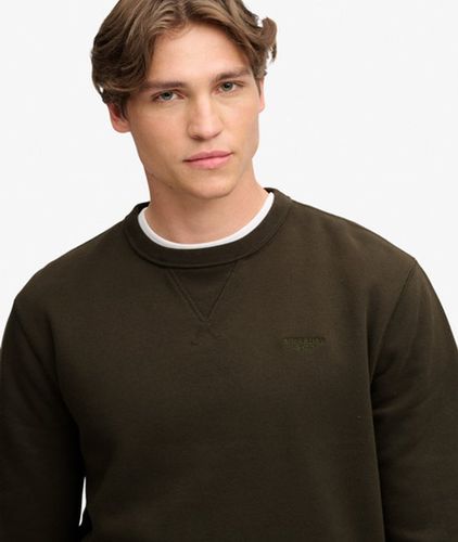 Herren Baumwolle Gesticktes Essential Stacked Logo Sweatshirt, , Größe: XXL - Superdry - Modalova