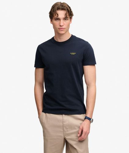 Co Men's Essential Stacked Logo Embroidered T-shirt / Eclipse /neon Lime - Size: M - Superdry - Modalova