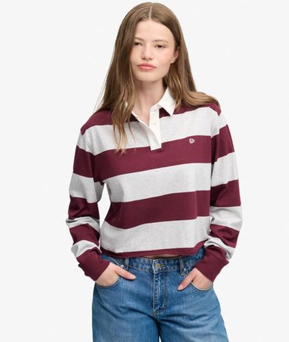Damen Athletic Essential Cropped Rugby-top OverGrößed-passform - Größe: 38 - Superdry - Modalova