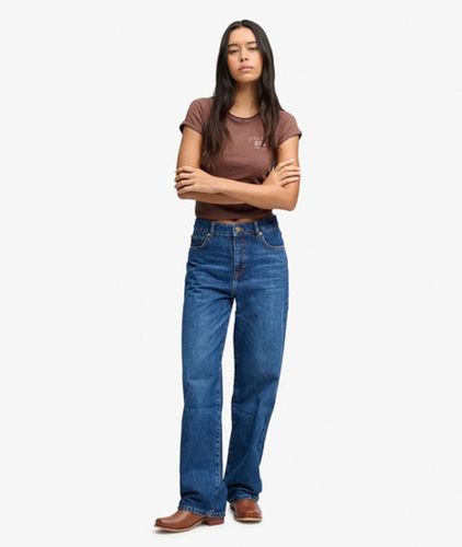 Damen Bio-baumwoll Jeans mit Hohem Bund und Weitem Bein - Größe: 27/32 - Superdry - Modalova
