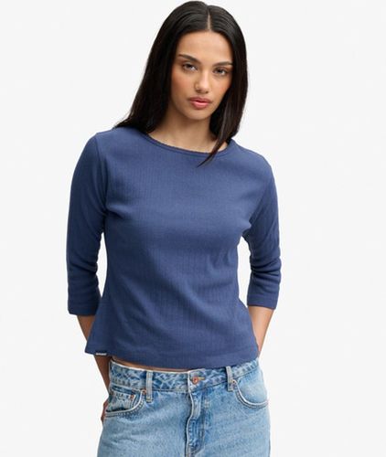 Damen Athletic Essentials Pointelle-top Lockere Passform - Größe: 42 - Superdry - Modalova