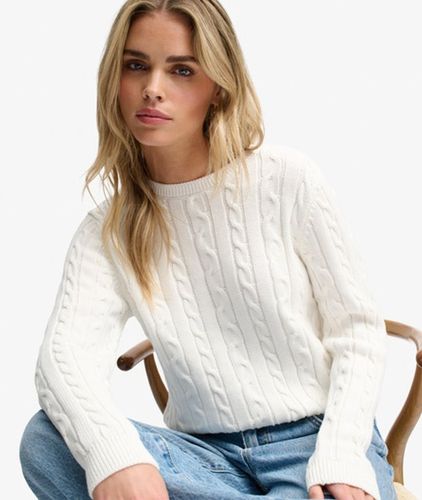Damen Essentials SD & CO Zopfmuster-pullover - Größe: 36 - Superdry - Modalova