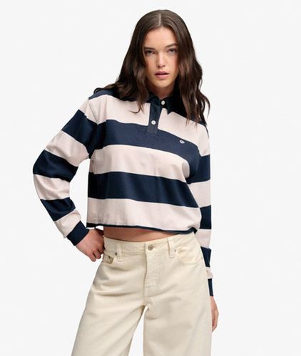Damen Athletic Essential Cropped Rugby-top OverGrößed-passform - Größe: 38 - Superdry - Modalova