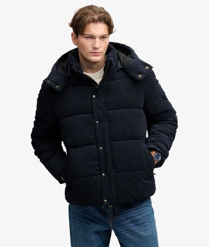 Herren Premium Cord Steppjacke mit Kapuze - Größe: XL - Superdry - Modalova