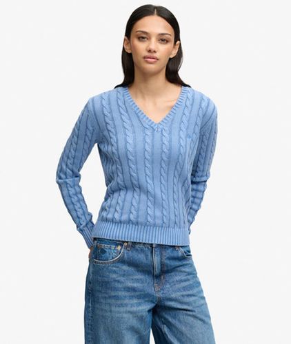 Damen Washed Cable Pullover mit Schmaler Passform - Größe: 38 - Superdry - Modalova