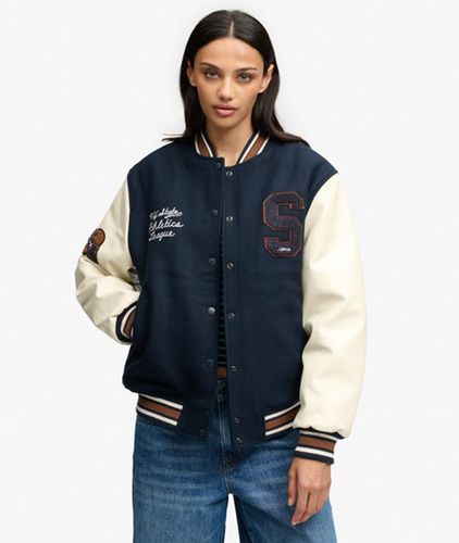 Damen Patch Varsity Bomberjacke - Größe: 40 - Superdry - Modalova