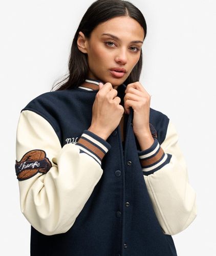 Damen Patch Varsity Bomberjacke - Größe: 40 - Superdry - Modalova
