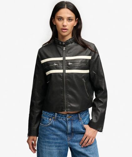 Damen Moto Kunstlederjacke - Größe: 38 - Superdry - Modalova