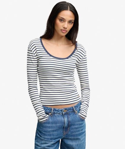 Damen Athletic Essentials Gestreiftes Langarmshirt - Größe: 36 - Superdry - Modalova