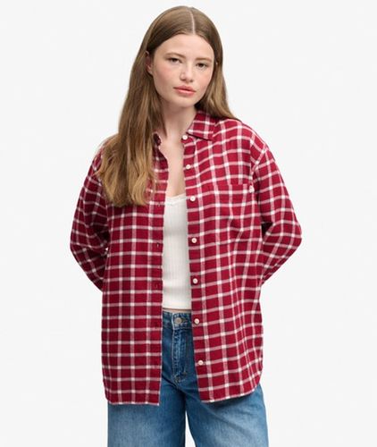 Damen Flanell-hemd mit OverGrößed-passform - Größe: 42 - Superdry - Modalova