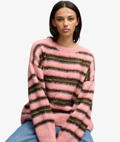 Damen Gestreifter Strick-pullover mit Lockerer Passform - Größe: 40 - Superdry - Modalova