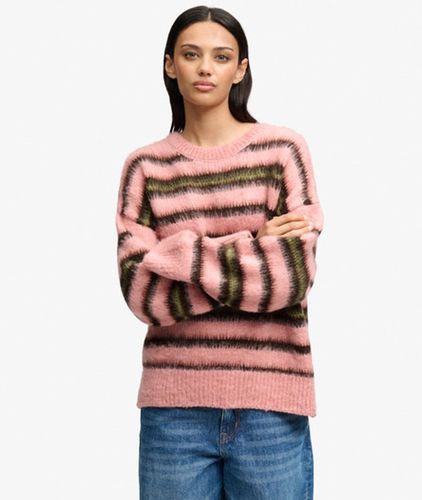 Damen Gestreifter Strick-pullover mit Lockerer Passform - Größe: 42 - Superdry - Modalova
