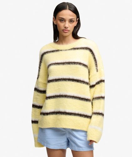 Damen Gestreifter Strick-pullover mit Lockerer Passform - Größe: 44 - Superdry - Modalova