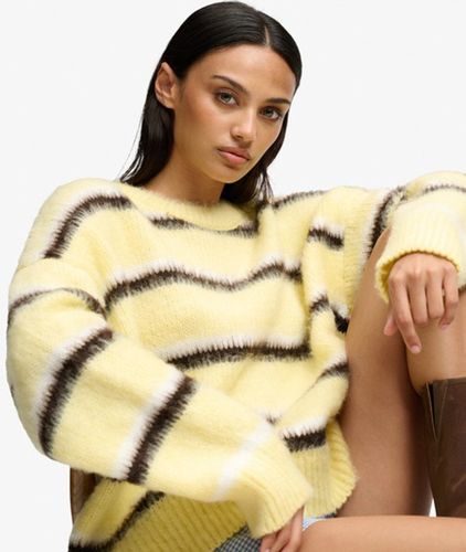 Damen Gestreifter Strick-pullover mit Lockerer Passform - Größe: 38 - Superdry - Modalova