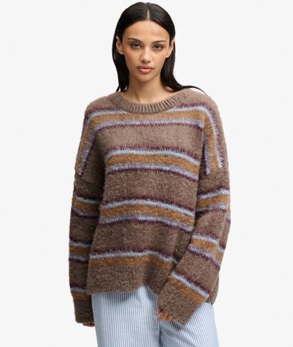 Damen Gestreifter Strick-pullover mit Lockerer Passform - Größe: 44 - Superdry - Modalova