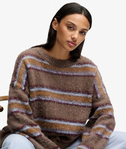 Damen Gestreifter Strick-pullover mit Lockerer Passform - Größe: 36 - Superdry - Modalova