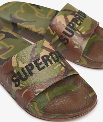 Herren Camo Print Badeschlappen - Größe: 6-7 - Superdry - Modalova