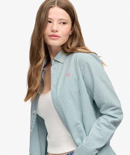 Damen Oxford Langarmhemd mit Schmaler Passform - Größe: 42 - Superdry - Modalova
