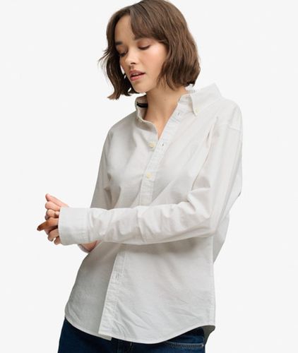 Damen Oxford Langarmhemd mit Schmaler Passform - Größe: 40 - Superdry - Modalova
