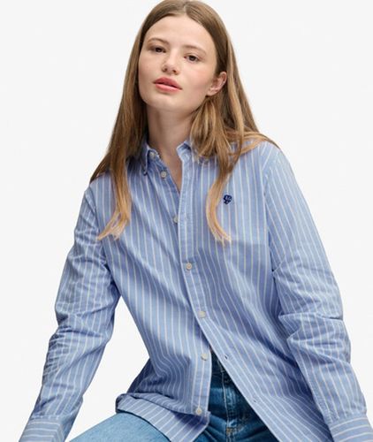 Damen Oxford Langarmhemd mit Schmaler Passform - Größe: 40 - Superdry - Modalova