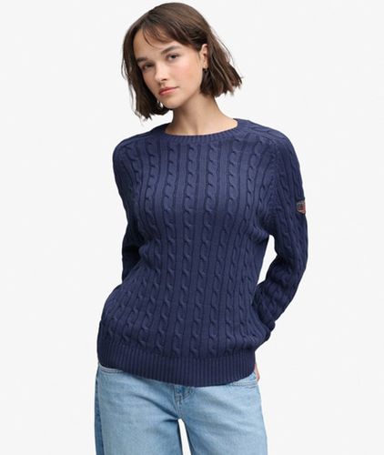 Damen Lässiger Zopfmuster-pullover - Größe: 40 - Superdry - Modalova