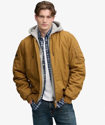 Herren Canvas MA1 Bomberjacke mit Kapuze - Größe: M - Superdry - Modalova