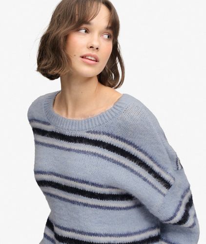 Damen Gestreifter Strick-pullover mit Lockerer Passform - Größe: 40 - Superdry - Modalova