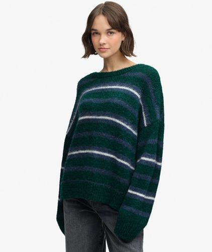 Damen Gestreifter Strick-pullover mit Lockerer Passform - Größe: 40 - Superdry - Modalova