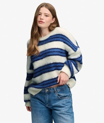 Damen Gestreifter Strick-pullover mit Lockerer Passform - Größe: 38 - Superdry - Modalova