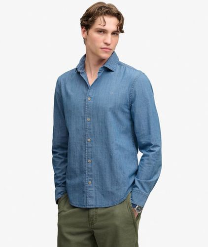 Herren Essentials Chambray Hemd mit Lockerer Passform - Größe: XL - Superdry - Modalova