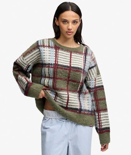 Damen Karierter Pullover mit Lockerer Passform - Größe: 40 - Superdry - Modalova